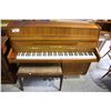 Image 1 : DANISH MODERN ZIMMERMAN APARTMENT SIZE STEEL BACK PIANO MADE IN GERMANY WITH BENCH