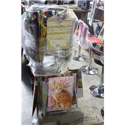 STORE DISPLAY RACK FULL OF GIFT BAGS