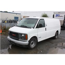 1996 GMC SAVANA  G1500 VAN VIN# 1GTFG15M4T1037221- PARTS ONLY - MUST BE CERTIFIED- TOW ONLY