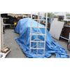 Image 1 : LARGE LOT OF FURNITURE ITEMS UNDERNEATH TARP - MUST TAKE ALL ITEMS INCLUDED IN LOT