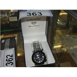 BRAND NEW MANS DIAMOND EMBASSY WATCH - IN BOX