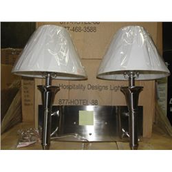 PALLET LOT OF 44 STAINLESS STEEL DOUBLE WALL LIGHTS