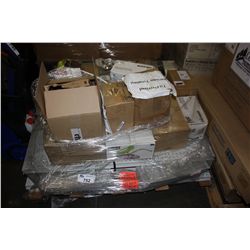 PALLET LOT OF NEW PRODUCT; SCOTCHBRITE TAPE AND SHELVING ETC