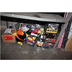 SHELF LOT OF MISC NEW ITEMS