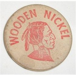 VINTAGE WILLCOX TRUCK PLAZA WOODEN NICKEL COIN!! COIN CAME OUT OF SAFE!!