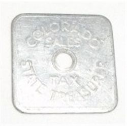 VINTAGE COLORADO SALES TAX TOKEN ONE FIFTH CENT SERIES *RARE AU HIGH GRADE-HARD TO FIND*!!