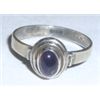 Image 1 : STERLING SILVER RING WITH A PURPLE AMETHYST OVAL CUT GEMSTONE STAMPED *925*!! RING CAME OUT OF SAFE!