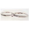 Image 2 : ROXI PLATINUM PLATED CRYSTAL MOSAIC DOUBLE RING SET