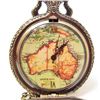 Image 2 : NEW AUSTRALIA MAP POCKET WATCH WITH CHAIN