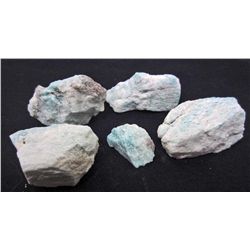 LOT OF 770.5 CTS AMAZONITE ROUGH 5 PCS