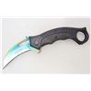Image 1 : RAINBOW KARAMBIT SPRING ASSIST KNIFE W/ G-10 INSERT NIB