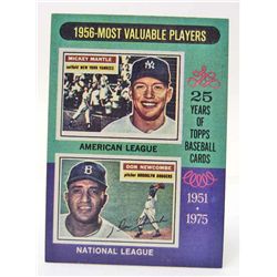 1975 TOPPS 1956 MVP PLAYERS MICKEY MANTLE BASEBALL CARD