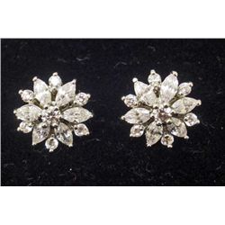 SET OF ROXI PLATINUM PLATED CRYSTAL EARRINGS