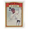 Image 1 : 1972 TOPPS # 50 WILLIE MAYS IN ACTION BASEBALL CARD