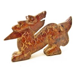 ARCHAIZE CHINESE JADE HAND CARVED DRAGON FIGURINE