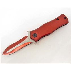 TIGER BRAND "GODSON" SPRING ASSIST OPENING MINI STILETTO KNIFE - RED