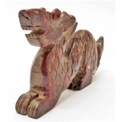 ARCHAIZE CHINESE OLD JADE HAND CARVED DRAGON FIGURINE