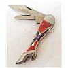 Image 1 : TWO BLADE MINI LEG KNIFE CONFEDERATE FLAG