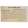 Image 1 : 1907 WANTED POSTER POSTCARD