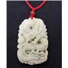 Image 1 : CHINESE PURE WHITE JADE HAND CARVED DRAGON PENDANT