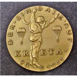 NAZI GERMAN LUFTWAFFE KRETA PARATROOPER TABLE AWARD