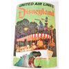 Image 1 : VINTAGE UNITED AIRLINES DISNEYLAND TRAVEL POSTER PRINT