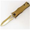 Image 1 : TIGER BRAND "GODSON" SPRING ASSIST OPENING MINI STILETTO KNIFE - GOLD