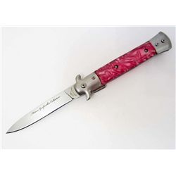 RABBIT "GODFATHER" ASSISTED OPENING  STILETTO KNIFE - PINK