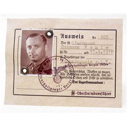 GERMAN NAZI SS OFFICER ID WITH PHOTO