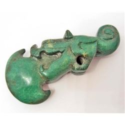 ARCHAIZE CHINESE OLD JADE HAND CARVED BEAST SWORD AXE