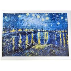 STARRY NIGHT OVER THE RHONE BY VAN GOGH CANVAS PRINT