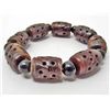 Image 1 : CHINESE FINE JADE HARD CARVED FLEXIBLE BRACELET