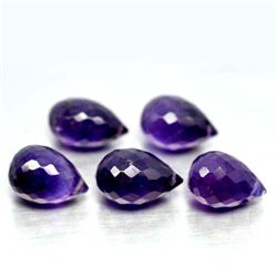 LOT OF 36.85 CTS PURPLE BRAZILIAN AMETHYSTS 5 PCS