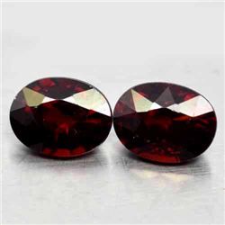 PAIR OF 3.46 CTS RED AFRICAN SPESSARTITE GARNETS