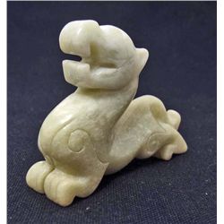 PURE NATURAL CHINESE XIU JADE HAND CARVED DRAGON FIGURE