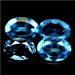 LOT OF 3.18 CTS BLUE BRAZILIAN TOPAZ 4 PCS