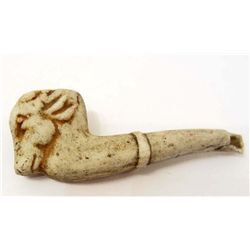 ANTIQUE BISQUE SMALL JAPANESE RAM/GOAT PIPE