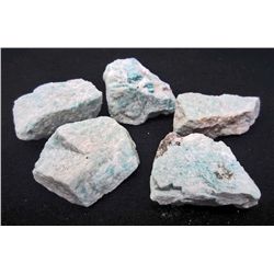 LOT OF 766 CTS AMAZONITE ROUGH 5 PCS