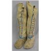 Image 1 : Plains Indian Beaded Doeskin Hightop Moccasins