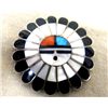 Image 1 : 1950 Zuni Sun God Pin Pendant by S and M Laahte