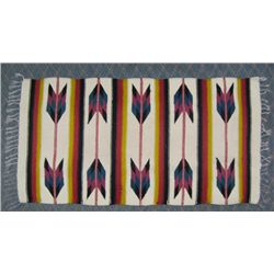 Mexican Colorful Arrow Head Wool Rug