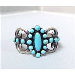 Navajo Sterling Turquoise Bracelet - Albert Brown