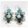 Image 1 : Navajo Sterling Multi Stone Earrings