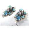 Image 4 : Navajo Sterling Multi Stone Earrings