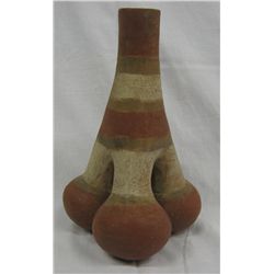 Moundbuilder Style Tri Lobe Vase
