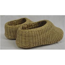 Russian Ceremonial Lapti Bast Woven Straw Shoes