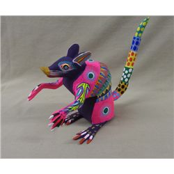 Oaxacan Alebrije Wooden Armadillo by artist Carillo