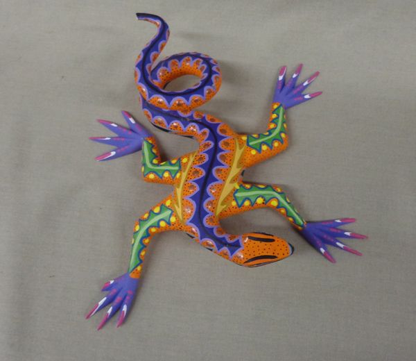 Oaxacan Alebrije Wooden Lizard By Artist Carillo Oaxacan Alebrije Wooden Lizard By Artist Carillo