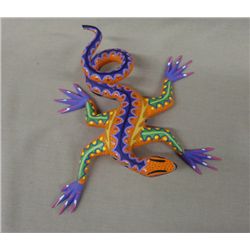Oaxacan Alebrije Wooden Lizard by artist Carillo