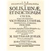 Image 1 :  Bayer [János], Johannes: Dissertatio Chronologica, de Solis, Lunae, et Indictionum Cyclis & quae ex